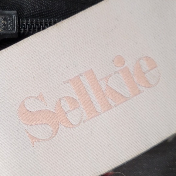 Selkie Lala Land Night in Paris Puff Dress 1X Black Floral Layered Mini Pheasant - Picture 2 of 16